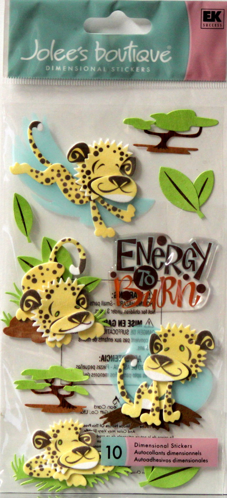 EK Success Jolee's Boutique Cheetah Energy Dimensional Stickers