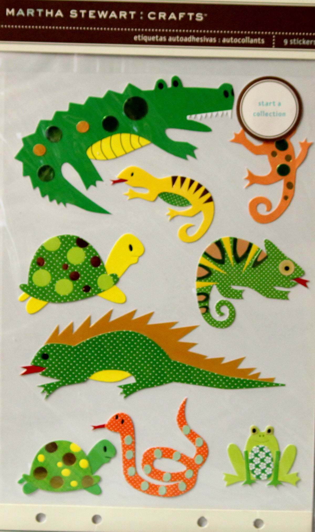 Martha Stewart Crafts Reptiles Dimensional Stickers - SCRAPBOOKFARE