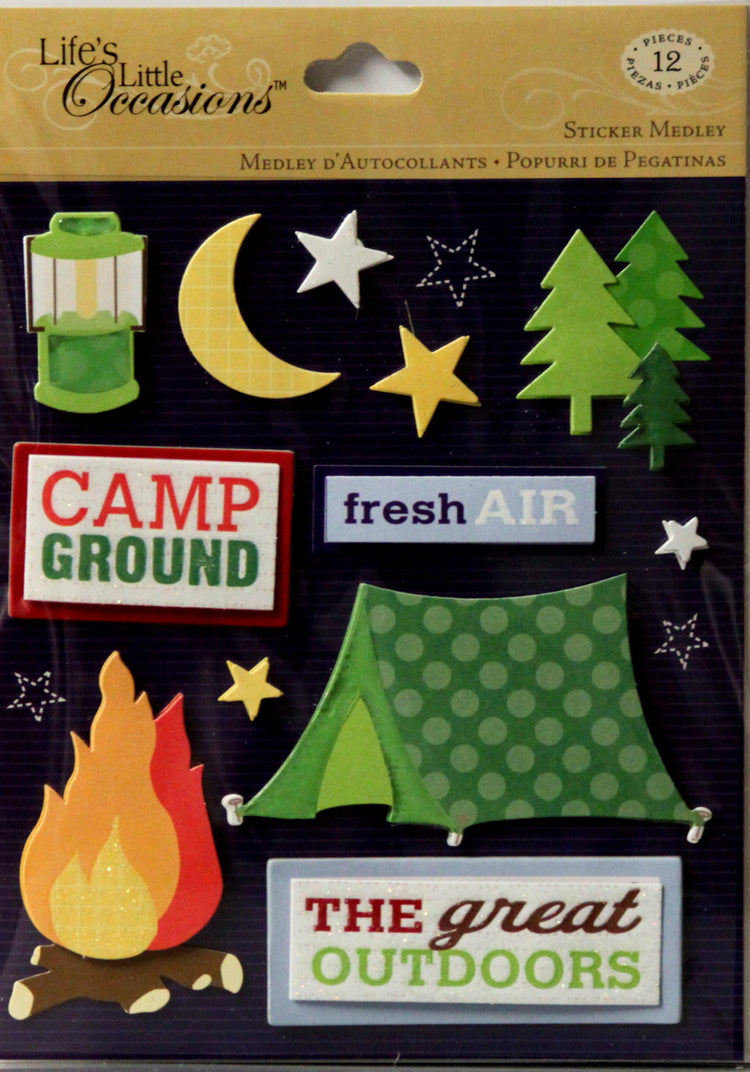 K & Company Life's Little Occasions Camping Sticker Medley
