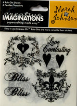 Creative Imaginations Marah Johnson Amore' Rub-On Transfers - SCRAPBOOKFARE