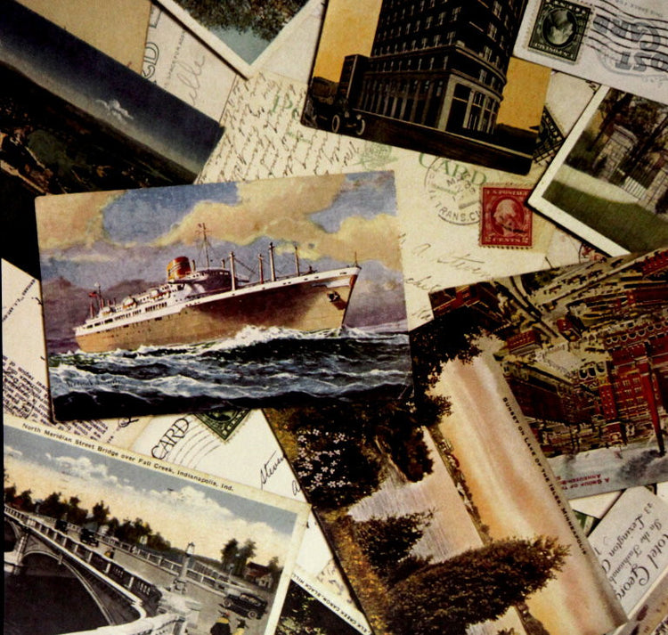Colorbok Beautiful Postcards Medley 12 x 12 Flat Scrapbook Paper - SCRAPBOOKFARE