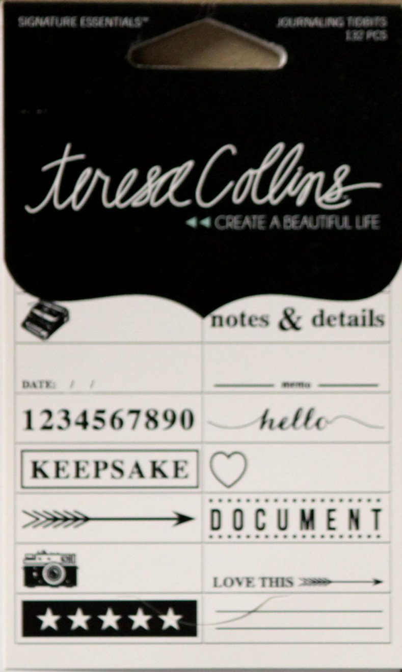 Teresa Collins Signature Essentials Journaling Tidbits Sticker Sheets