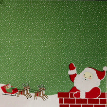 Martha Stewart Crafts Holiday Christmas Santa & His Sleigh 12" x 12" Designer Specialty Cardstock Scrapbook Paper
