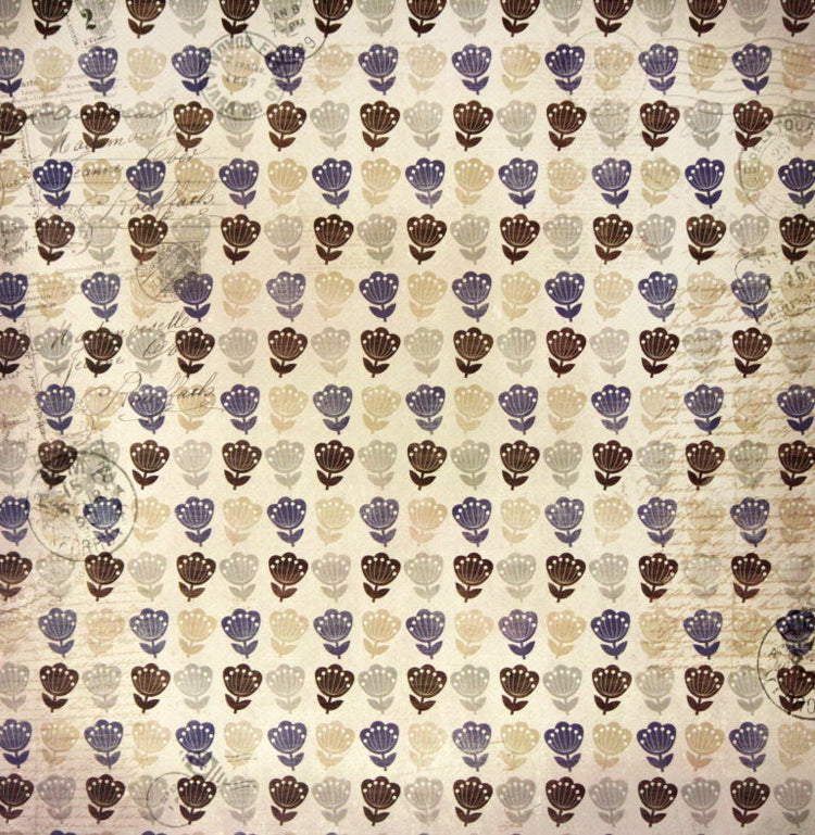 DCWV 12 X 12 Brooklyn Flowers Cardstock Specialty Scrapbook Paper