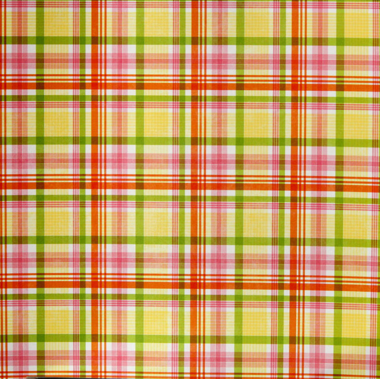 DCWV 12 X 12 Girl Power Orange & Yellow Plaid Cardstock Scrapbook Paper - SCRAPBOOKFARE