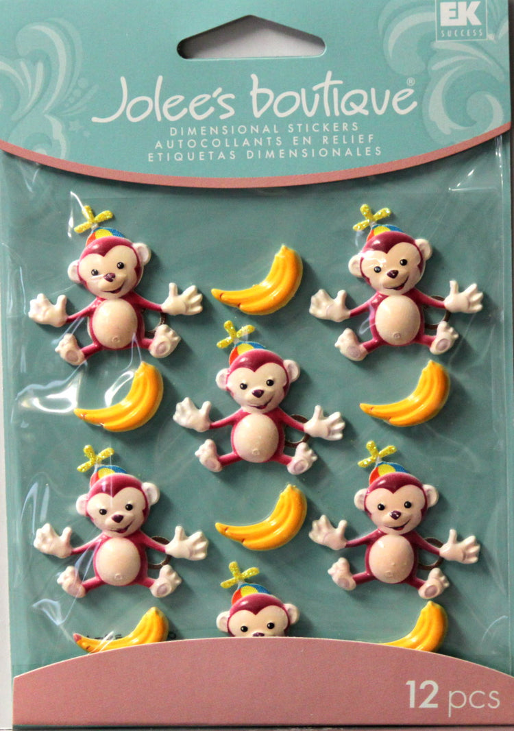Jolee's Boutique Monkey Cabochons Dimensional Stickers