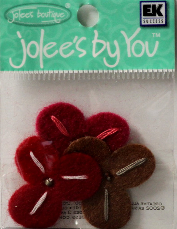 Jolee's Boutique Jolee's By You Red Trillium Dimensional Flowers Embellishments