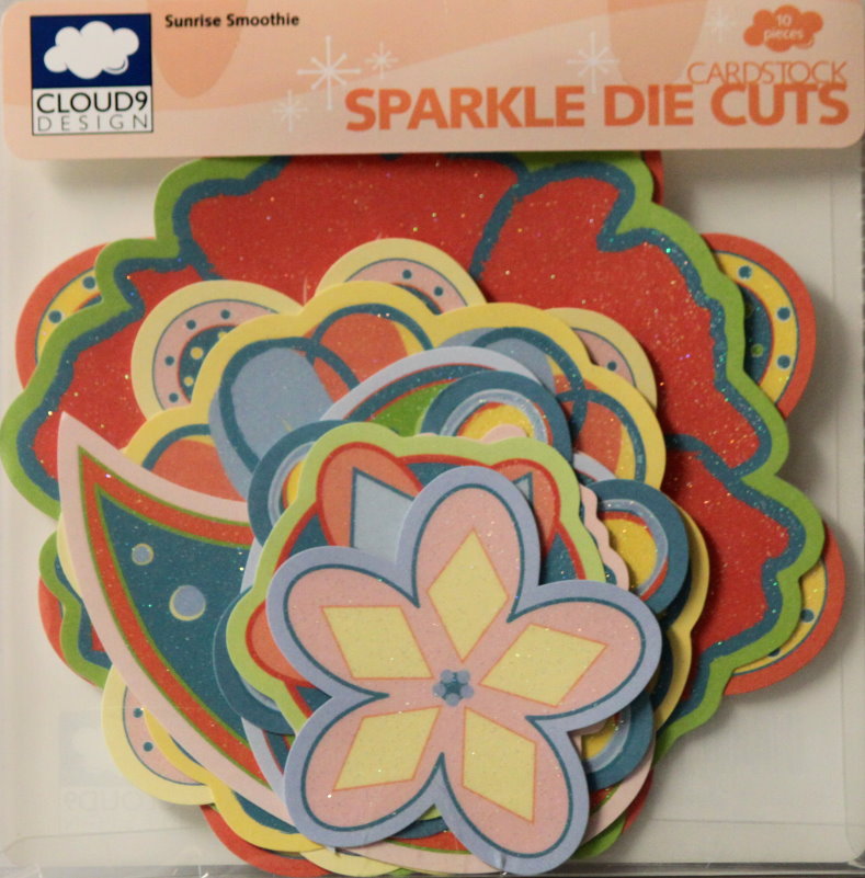 Cloud 9 Design Sunrise Smoothie Sparkle Cardstock Die-Cuts Embellishments
