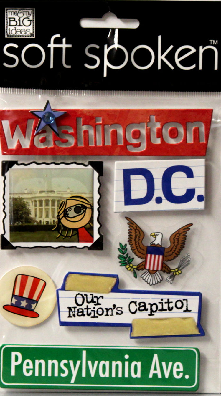 Me & My Big Ideas Soft Spoken Washington DC Dimensional Stickers