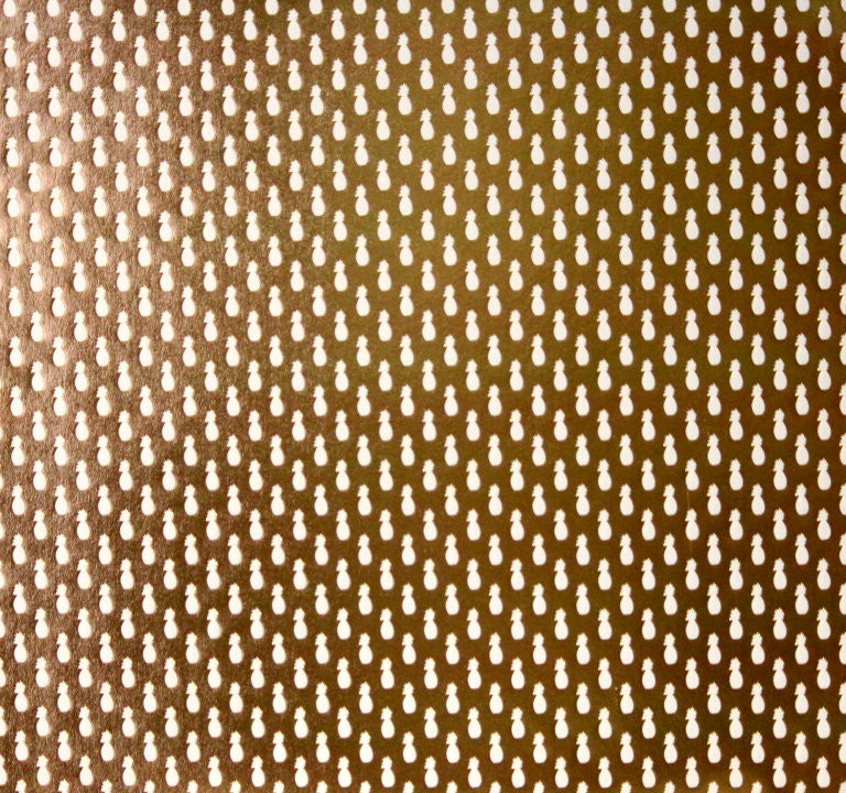 Craft Smith 12 X 12 Boho Tropical Gold Foil Pineapples Scrapbook Paper