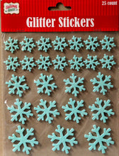 Christmas House Glitter Snowflakes Dimensional Foam Stickers - SCRAPBOOKFARE