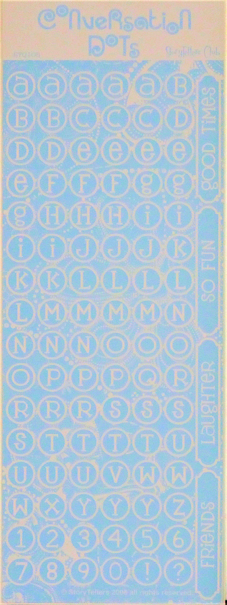 StoryTellers Club Conversation Dots Stickers Baby Blue