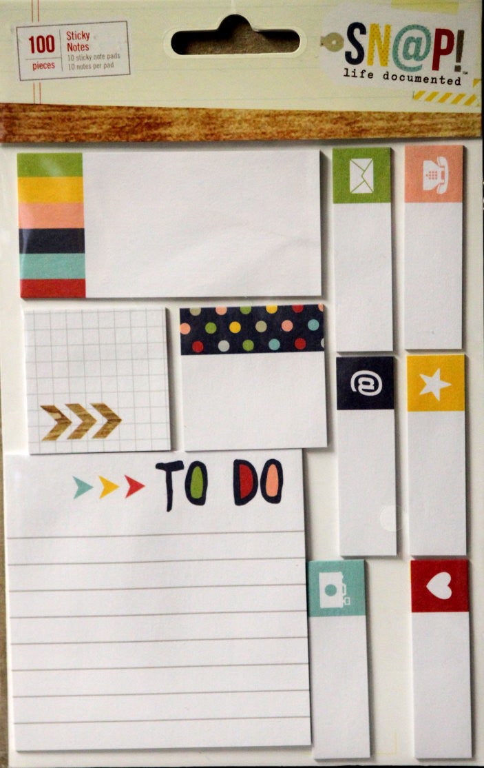 Simple Stories Snap! Life Documented Sticky Notes Embellishments