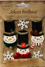 Jolee's Boutique Parcel Glittered Snowmen Dimensional Scrapbook Stickers