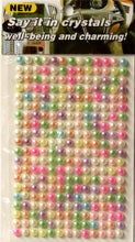 Say It In Crystals Rainbow Flatback Pearls Adhesive Embellishments
