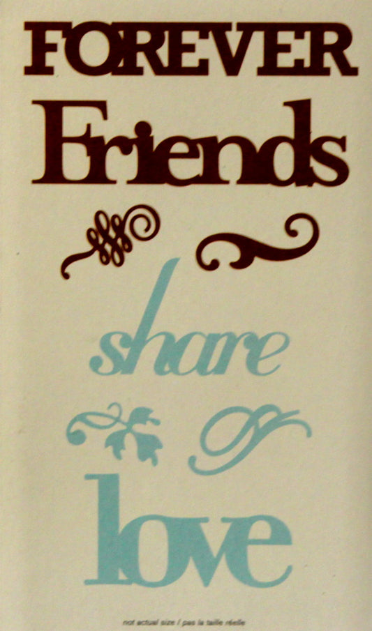 Making Memories Friendship Shimmer Chipboard Words