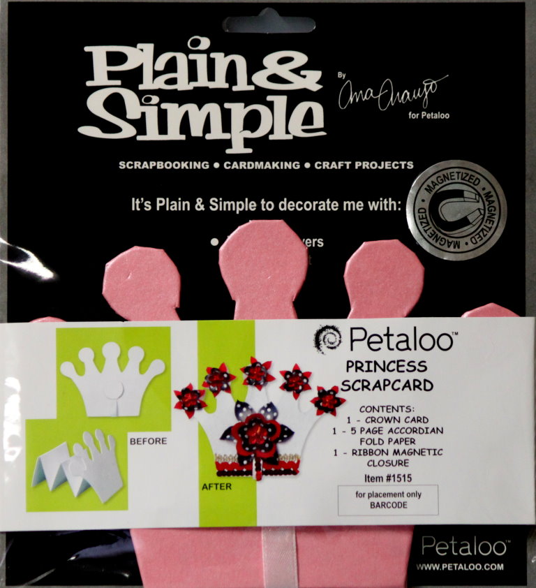 Petaloo Princess Chipboard Scrapcard