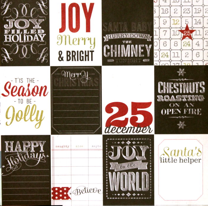 American Crafts The Color of Memories Paper Christmas Sentiments Die-cuts