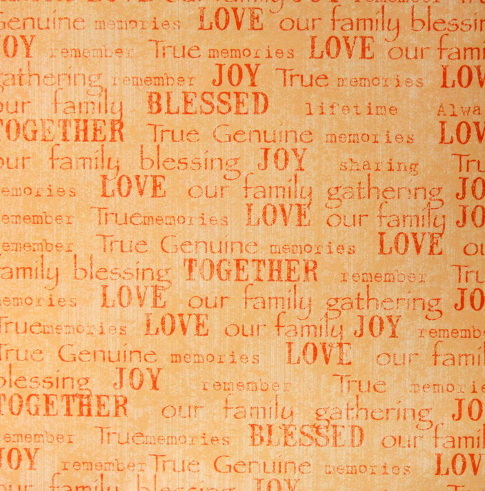 Family Sentiments Printed 12 x 12 Scrapbook Paper