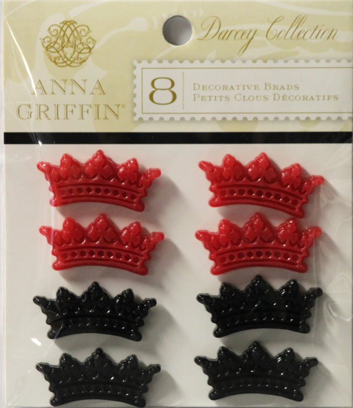 Anna Griffin Decorative Darcey Collection Crown Brads