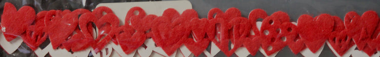 Queen & Company Mini Felt Fusion Red Hearts Self-Adhesive Felt Embellishment - SCRAPBOOKFARE