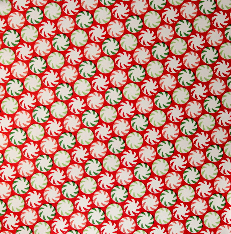 Martha Stewart Crafts Holiday Peppermint Candy 12" x 12" Designer LT. Cardstock Scrapbook Paper