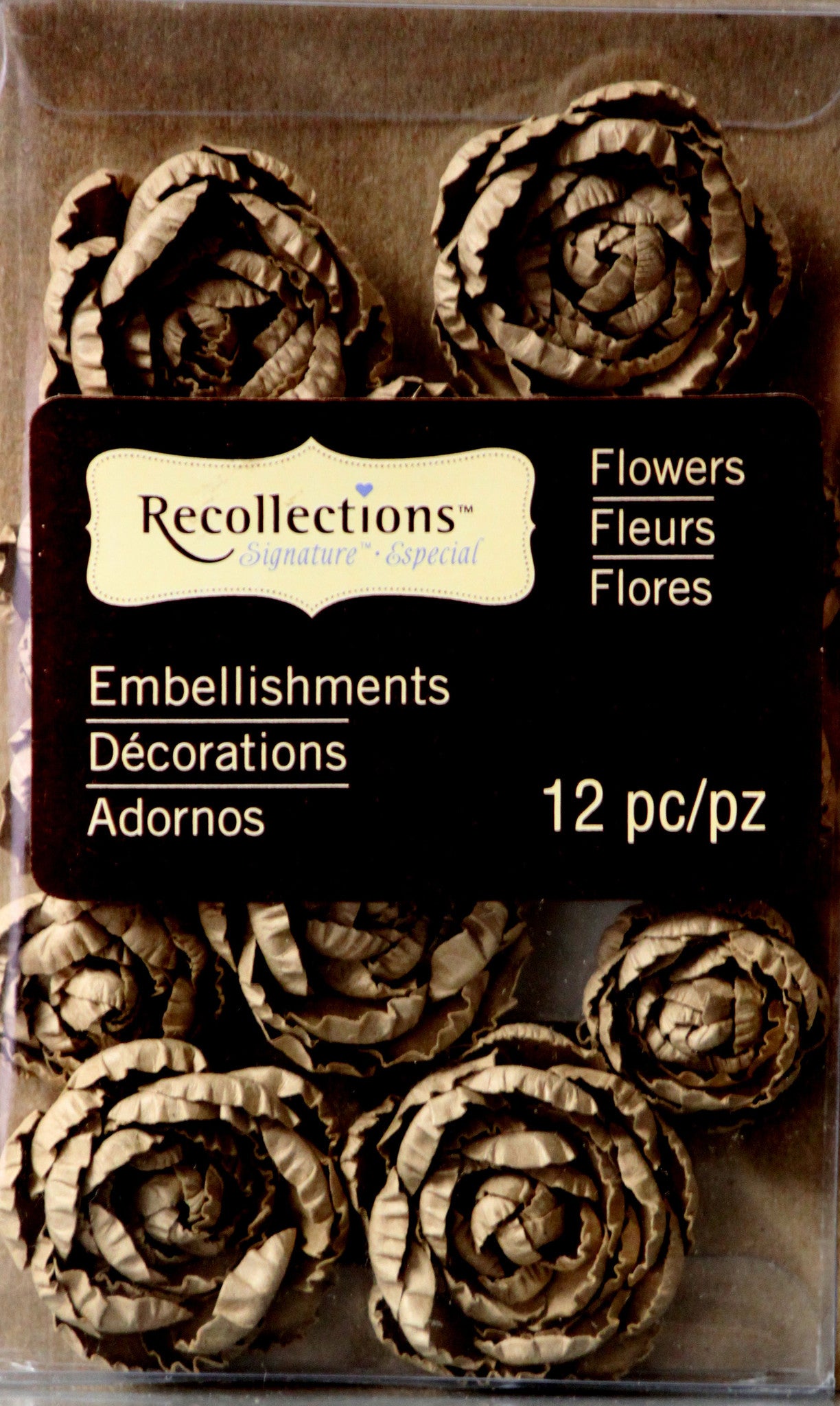 Recollections Brown Roses Flower Embellishments - SCRAPBOOKFARE