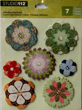 K & Company Studio 112 Patterned Floral Adhesive Chipboard Scrapbook Stickers