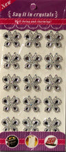Say It In Crystals Clear Butterfly Rhinestone Adhesive Embellishments