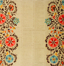 DCWV 12 X 12 Bohemian Sunrise Glossed Floral Borders On Newsprint Cardstock Scrapbook Paper