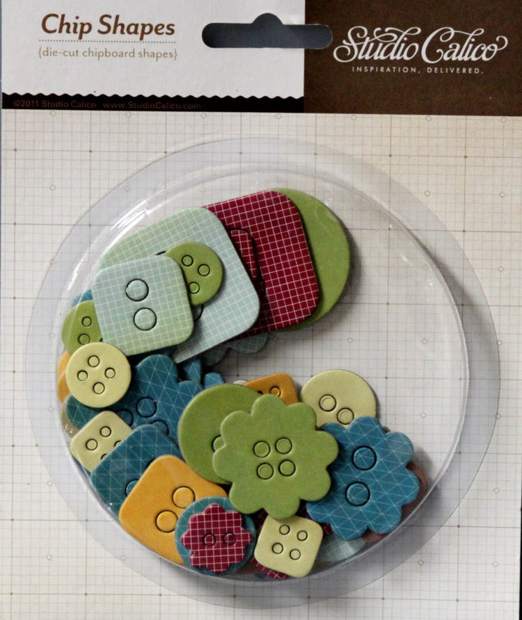 American Crafts Studio Calico Die-Cut Chip Shapes - SCRAPBOOKFARE