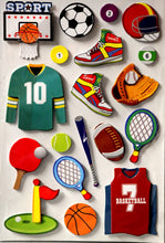 Premium School Sports Image Icons Dimensional Scrapbook Stickers