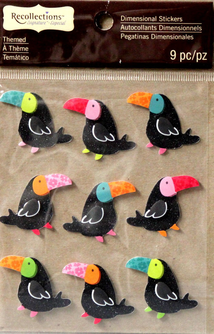 Recollections Toucan Bird Dimensional Stickers