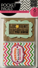 Me & My Big Ideas Pocket Pages Friends Themed Embellished Cards - SCRAPBOOKFARE