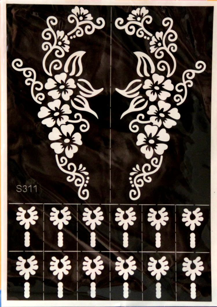Flower Swag & Borders Adhesive Stencils