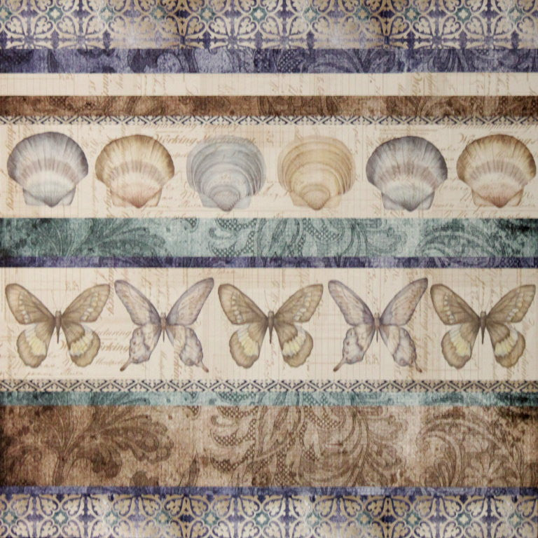 Creative Imaginations Christine Adolph Sea Stripes 12 x 12 Double-Sided Border Cut-outs - SCRAPBOOKFARE