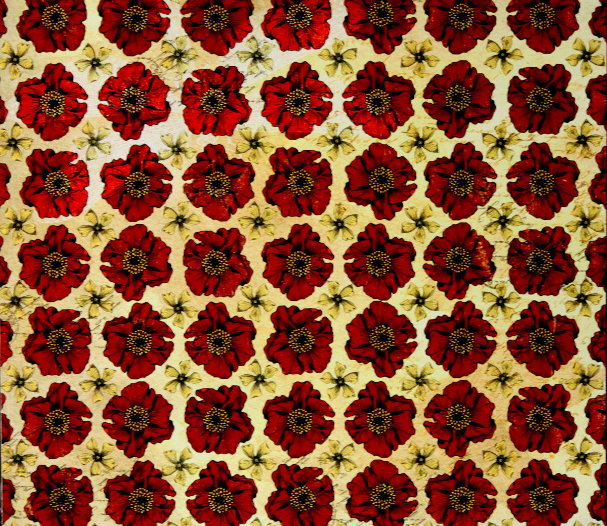 BoBunny12 x 12 Serenade Poppies Back To Backs Double-Sided Printed Flat Cardstock Scrapbook Paper - SCRAPBOOKFARE