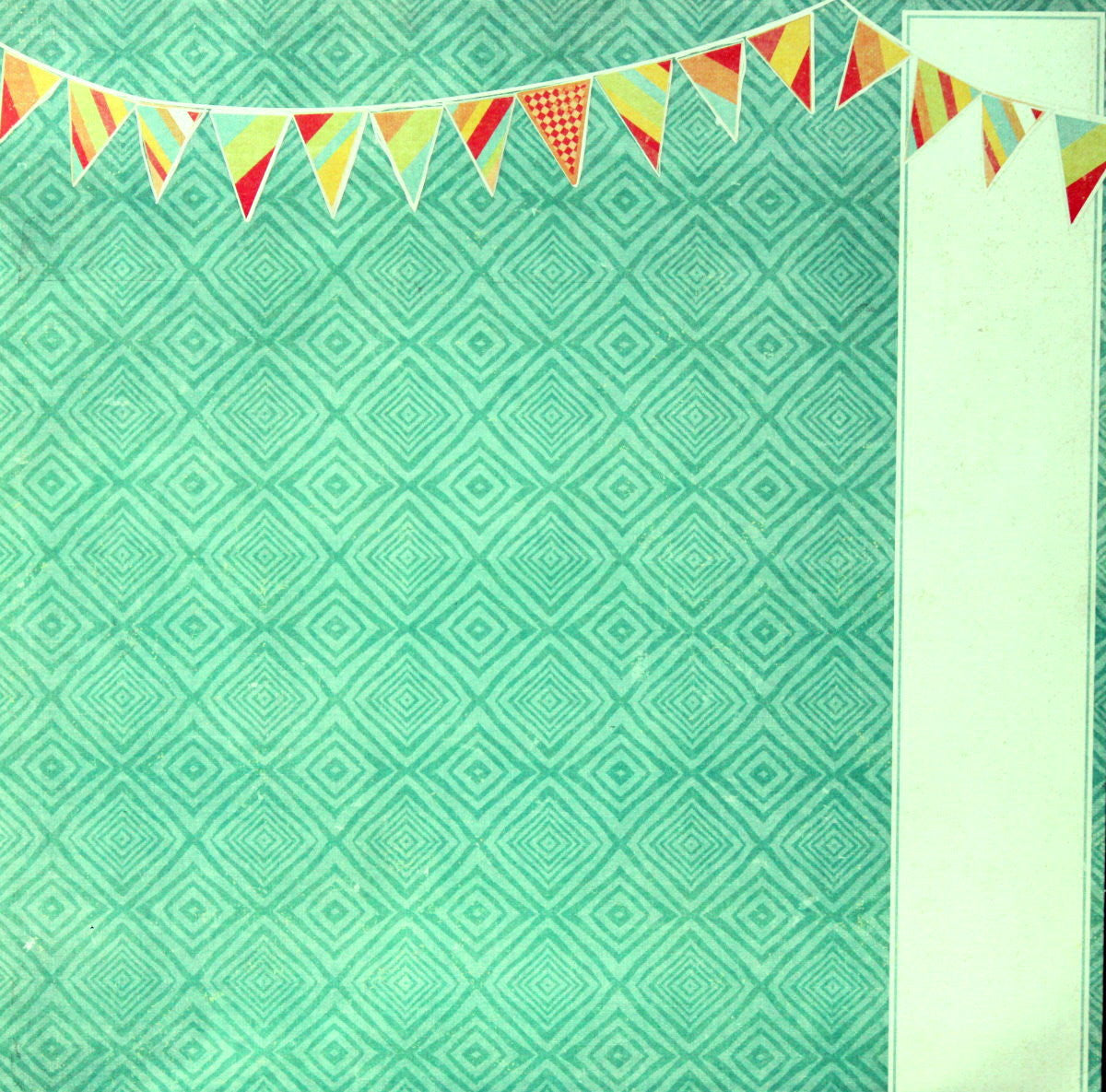 DCWV 12 X 12 Sweet Tangerine Banners Print Cardstock Scrapbook Paper - SCRAPBOOKFARE