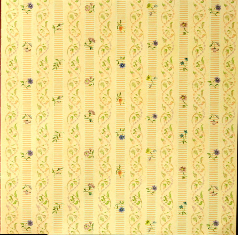K & Company 12 x 12 Somerset Stripes & Flowers Flat Scrapbook Paper - SCRAPBOOKFARE