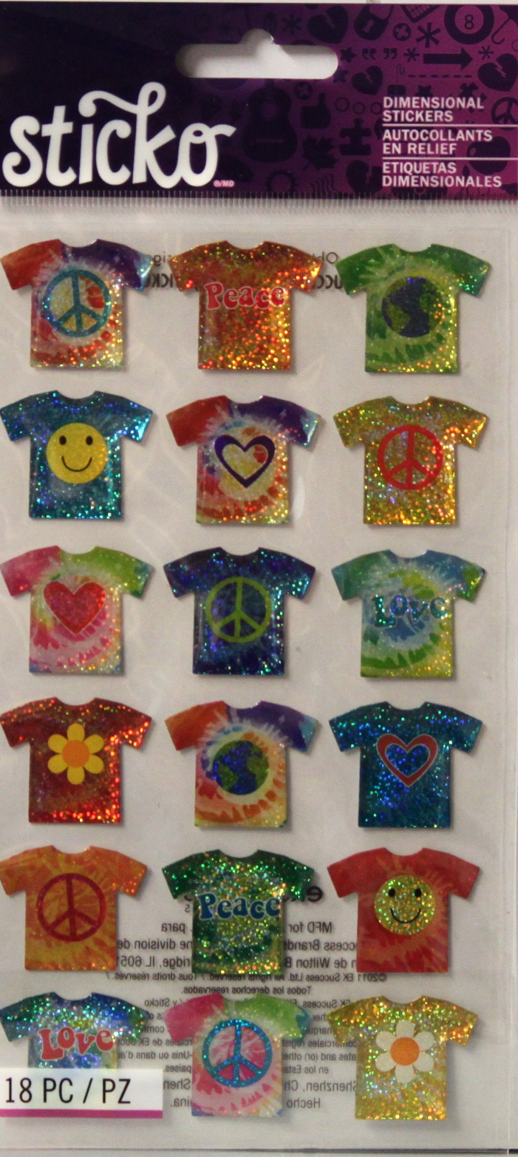 Sticko Tie Dye T Shirts Epoxy Stickers