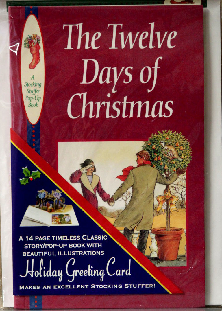 The Twelve Days Of Christmas Holiday Story Pop-Up Book Greeting Card