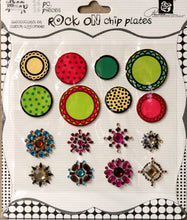 Prima Rock On Chip Plates Adhesive Gems and Fancy Pieces Embellishments