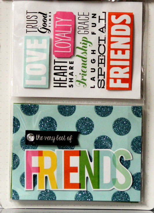 Me & My Big Ideas Pocket Pages Friends Themed Embellished Cards - SCRAPBOOKFARE