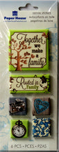 Paper House Canvas Family Dimensional 3D Stickers - SCRAPBOOKFARE
