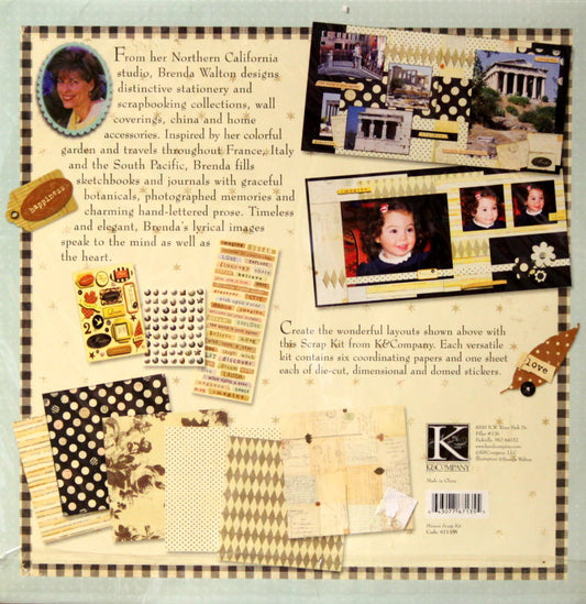 K & Company Brenda Walton Maison 12"x 12" Scrapbook Pages Kit