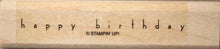 Stampin' Up! Happy Birthday Sentiment Mounted Rubber Stamp