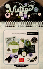 Pink Paislee Vintage Vogue Ephemera Miscellany Paper Tags Embellishments Set
