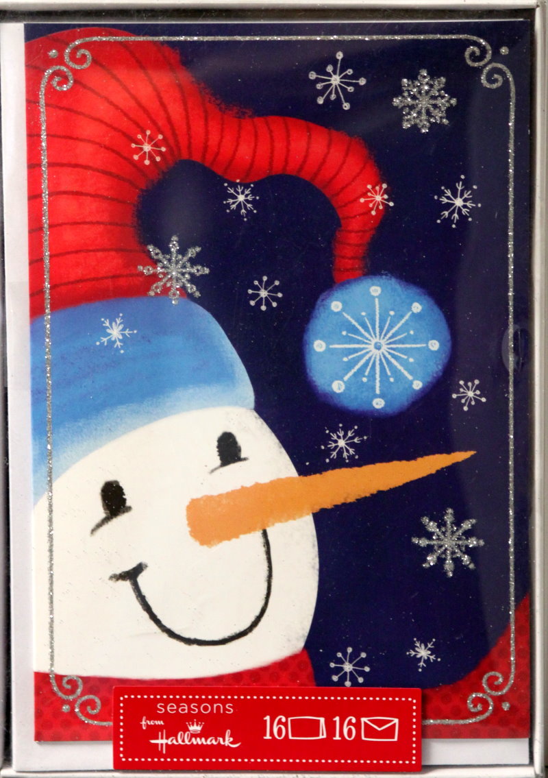 Hallmark Seasons Snowman Christmas Cards & Envelopes Set