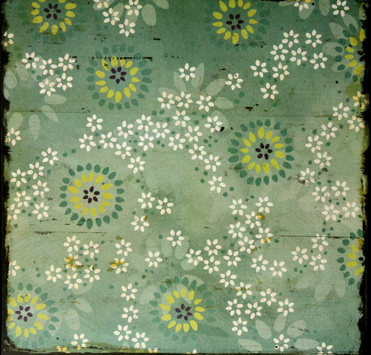 Colorbok Boardwalk Botanical Summer Flowers #2 12 x 12 Flat Scrapbook Paper - SCRAPBOOKFARE