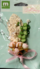 Making Memories Modern Millinery Newsprint Bouquet Embellishments - SCRAPBOOKFARE